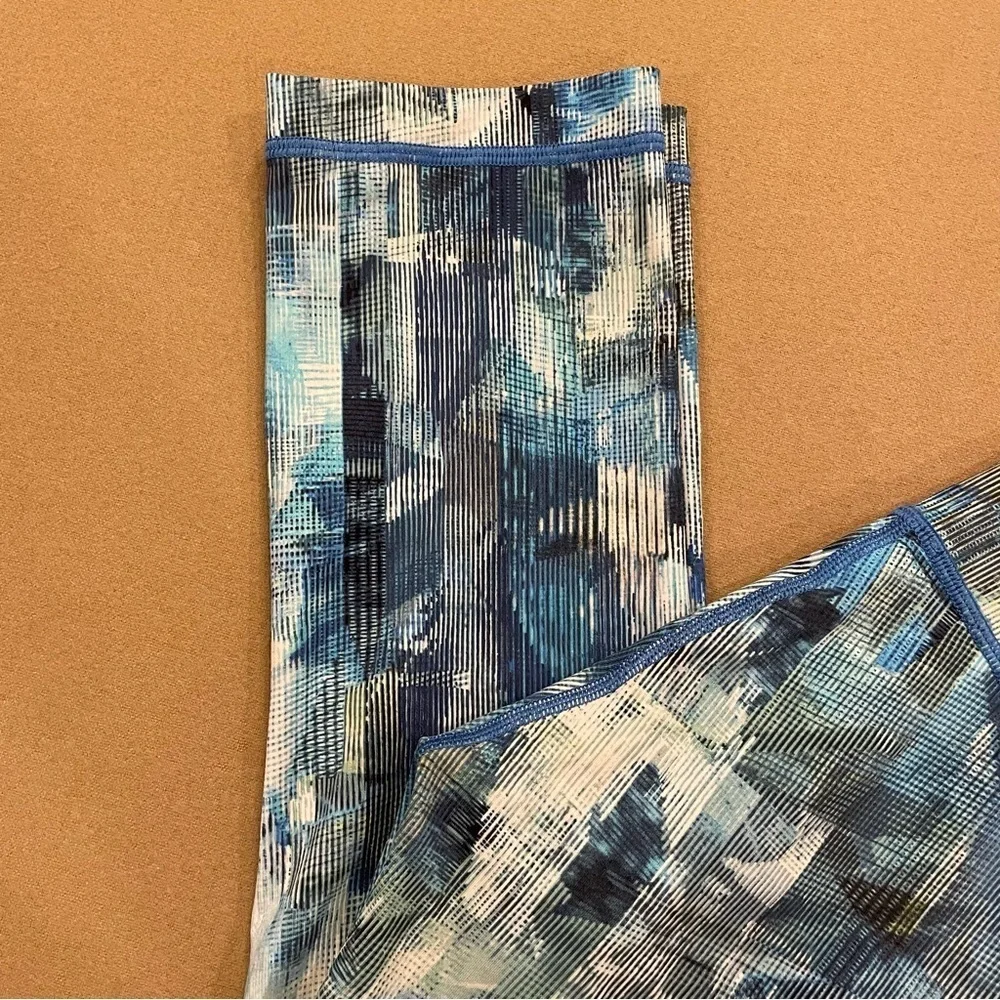 Lululemon Wunder Under Crop Hi-Rise 21” Sun Dazed Multi Blue Size 4